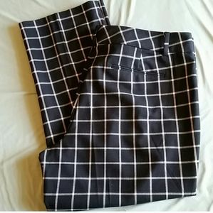 Ann Taylor Plaid Print Ankle Pants size 18
